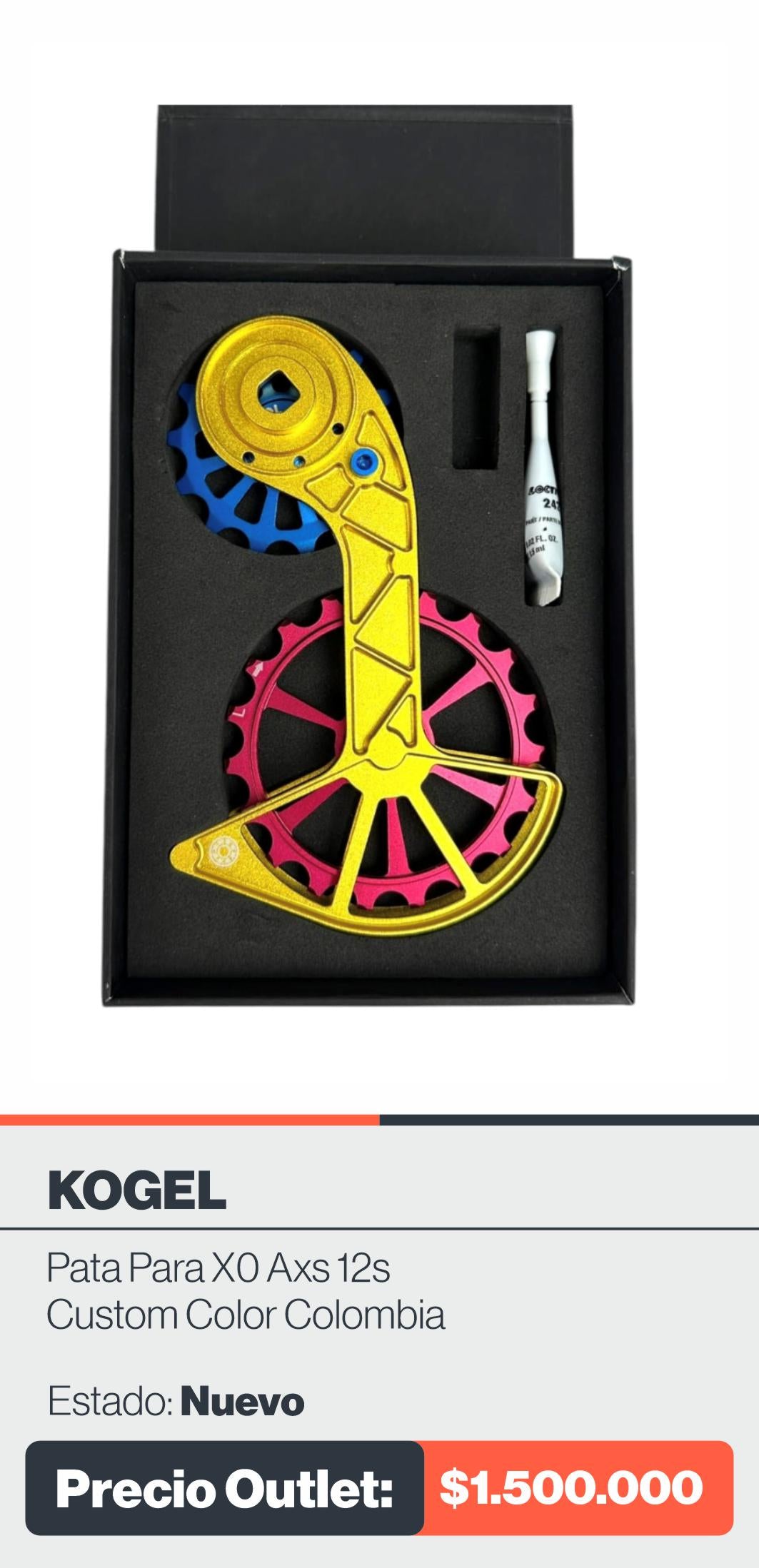 PATA KOGEL PARA X0 AXS 12S CUSTOM COLOR COLOMBIA