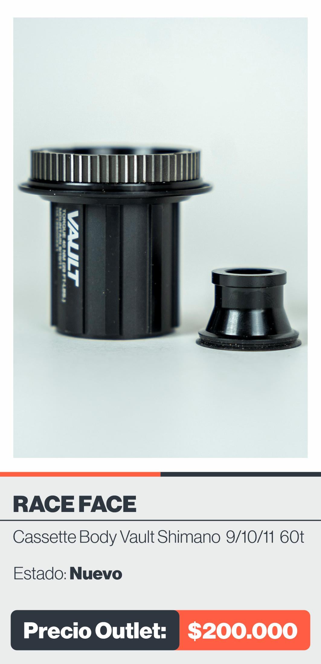 CASSETTE BODY RACE FACE VAULT SHIMANO 9/10/11 60T