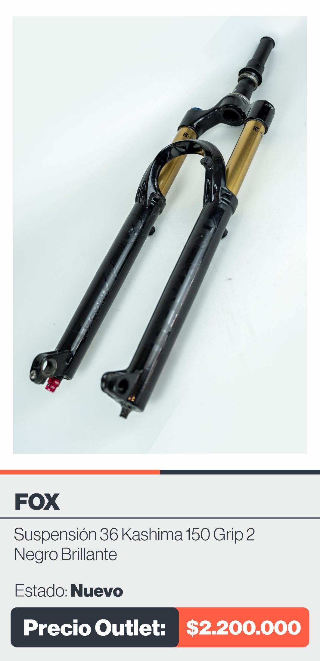 SUSPENSION FOX 36 KASHIMA 150 GRIP 2 NEGRO BRILLANTE