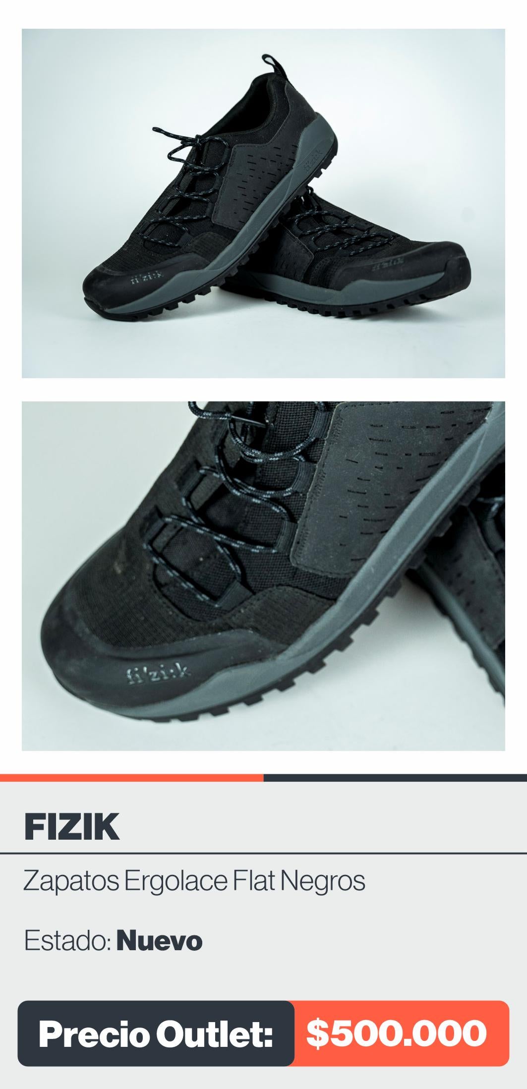 ZAPATOS ERGOLACE FLAT NEGROS FIXIK