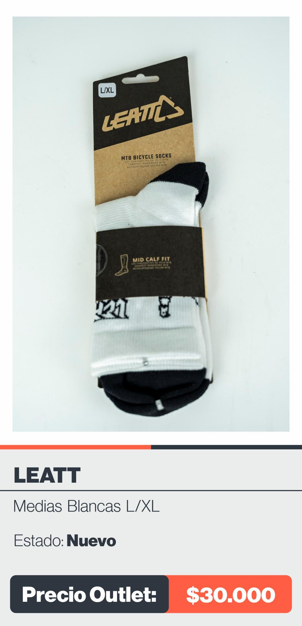 MEDIAS BLANCAS LEATT