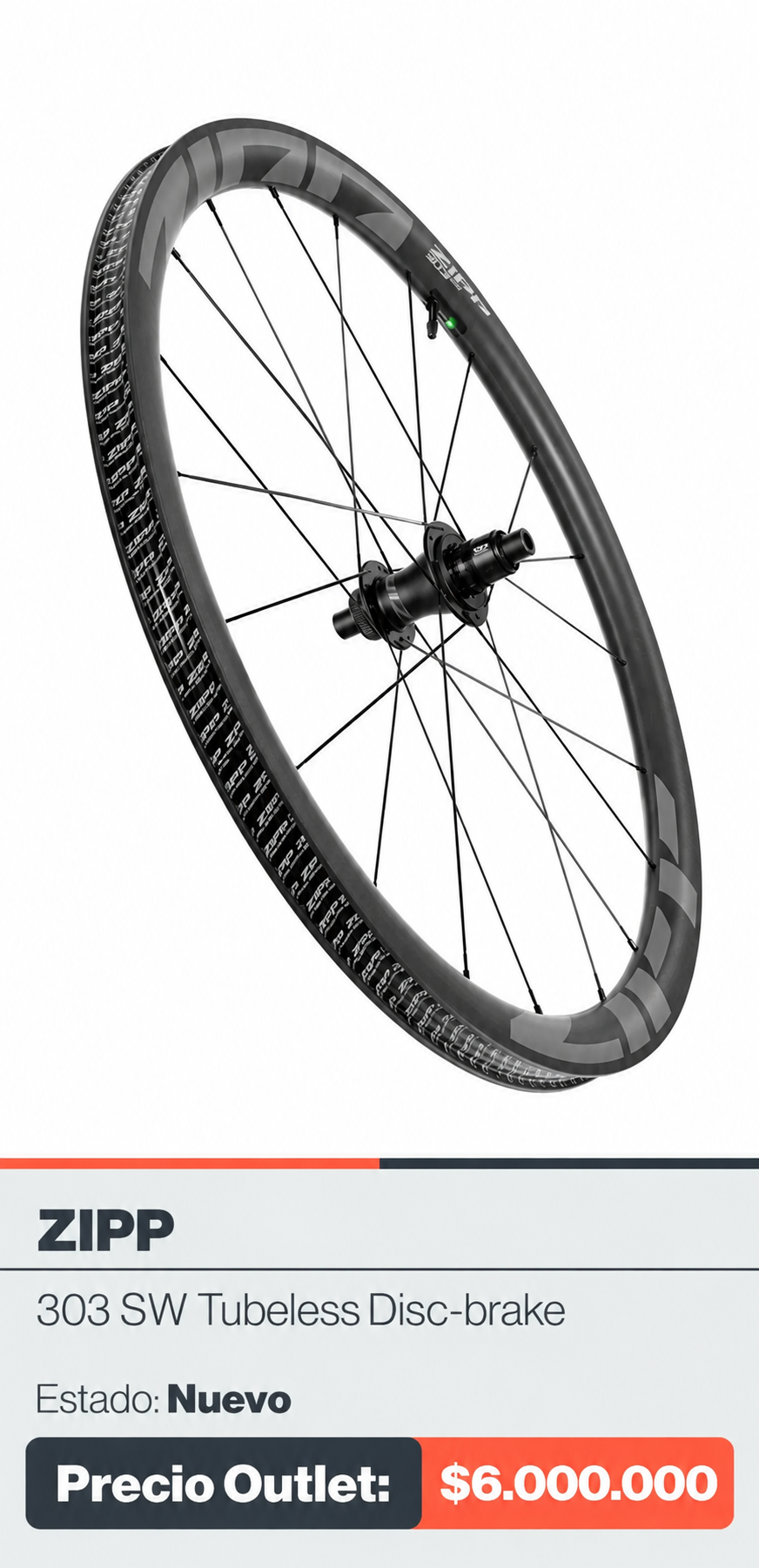 ZIPP SW TUBELESS DISC-BRAKE