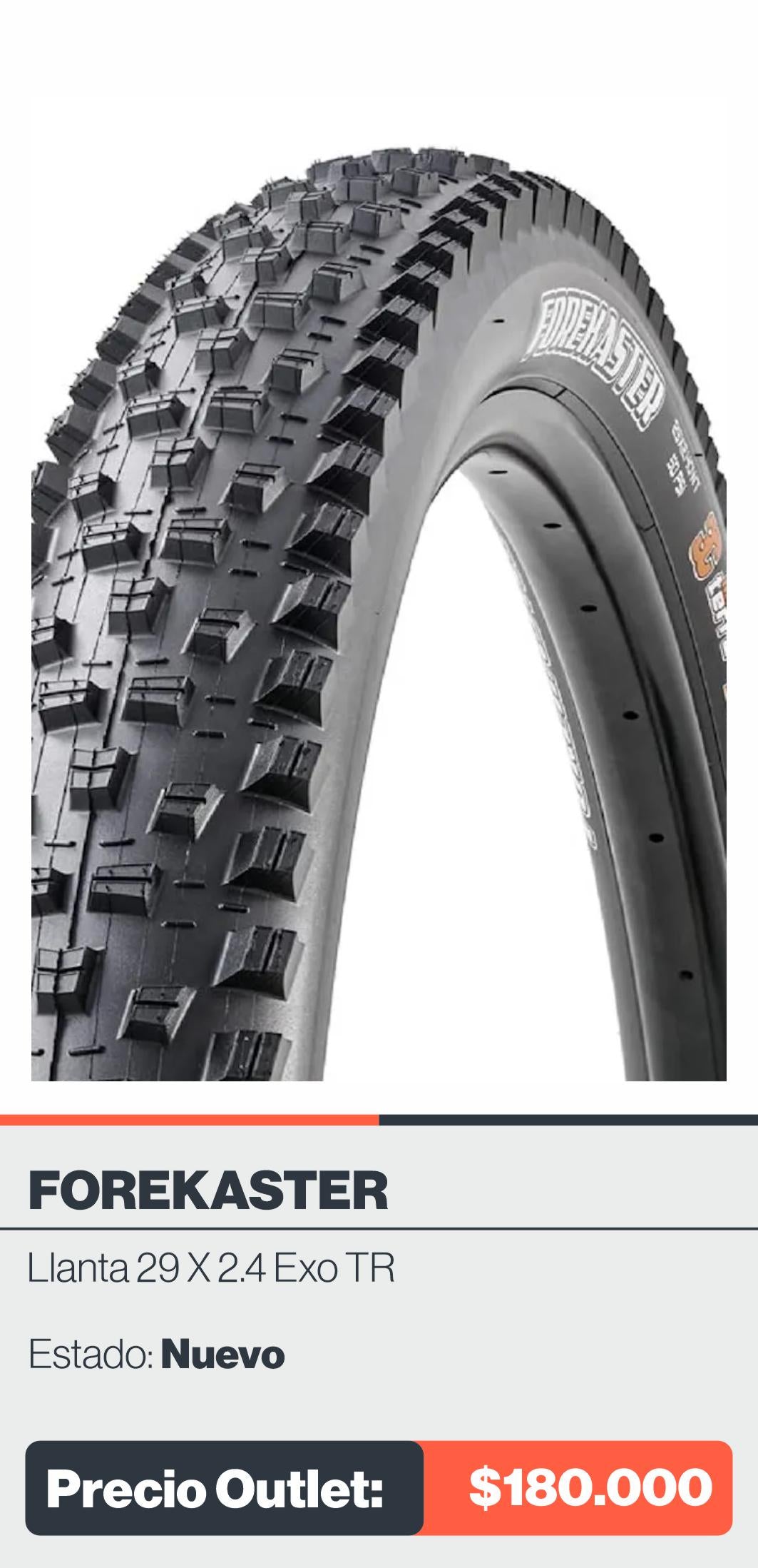 LLANTA FOREKASTER 29 X 2.4 EXO TR