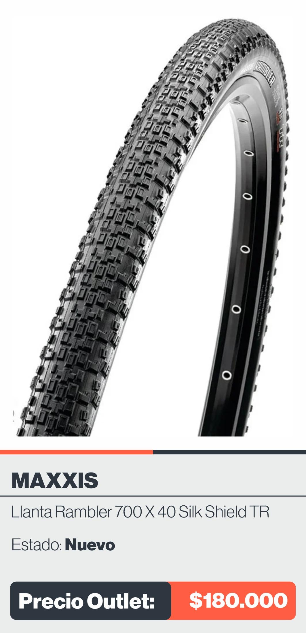 LLANTA MAXXIS RAMBLER 700 X 40 SILK SHIELD TR