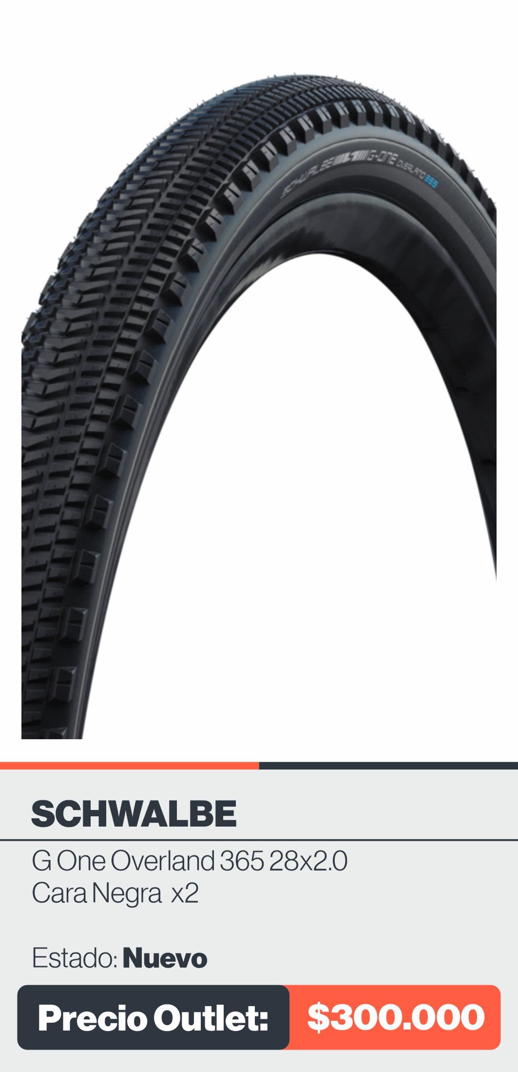 SCHWALBE LLANTA G ONE OVERLAND 365 28X2.0