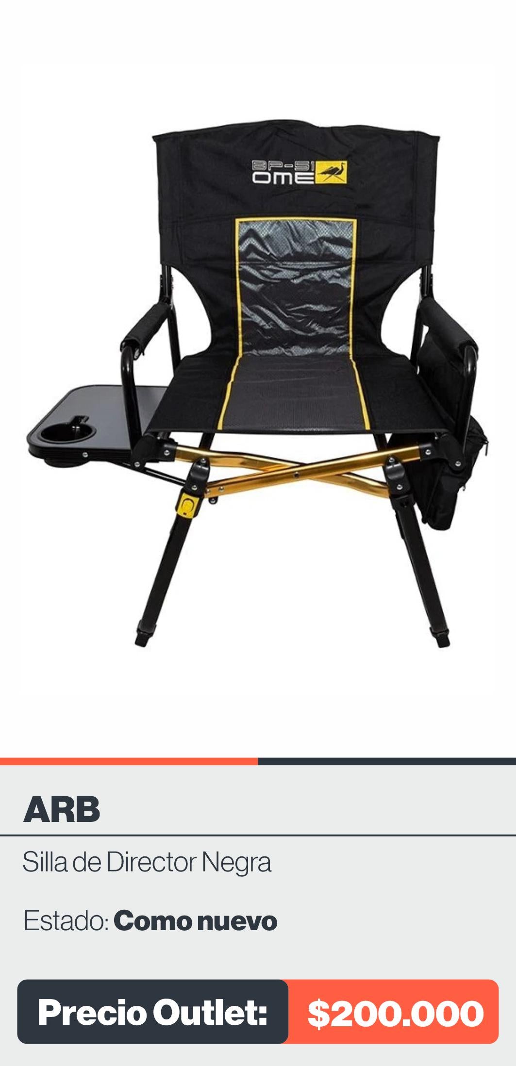 SILLA ARB DE DIRECTOR NEGRA