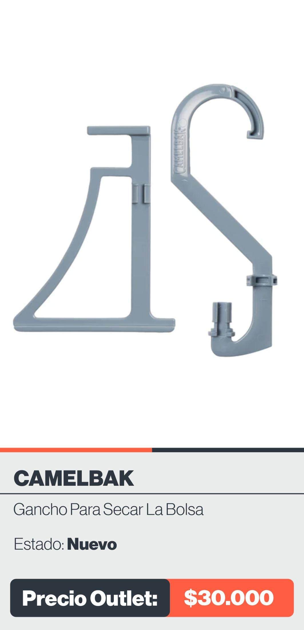 GANCHO PARA SECAR LA BOLSA DEL CAMELBAK
